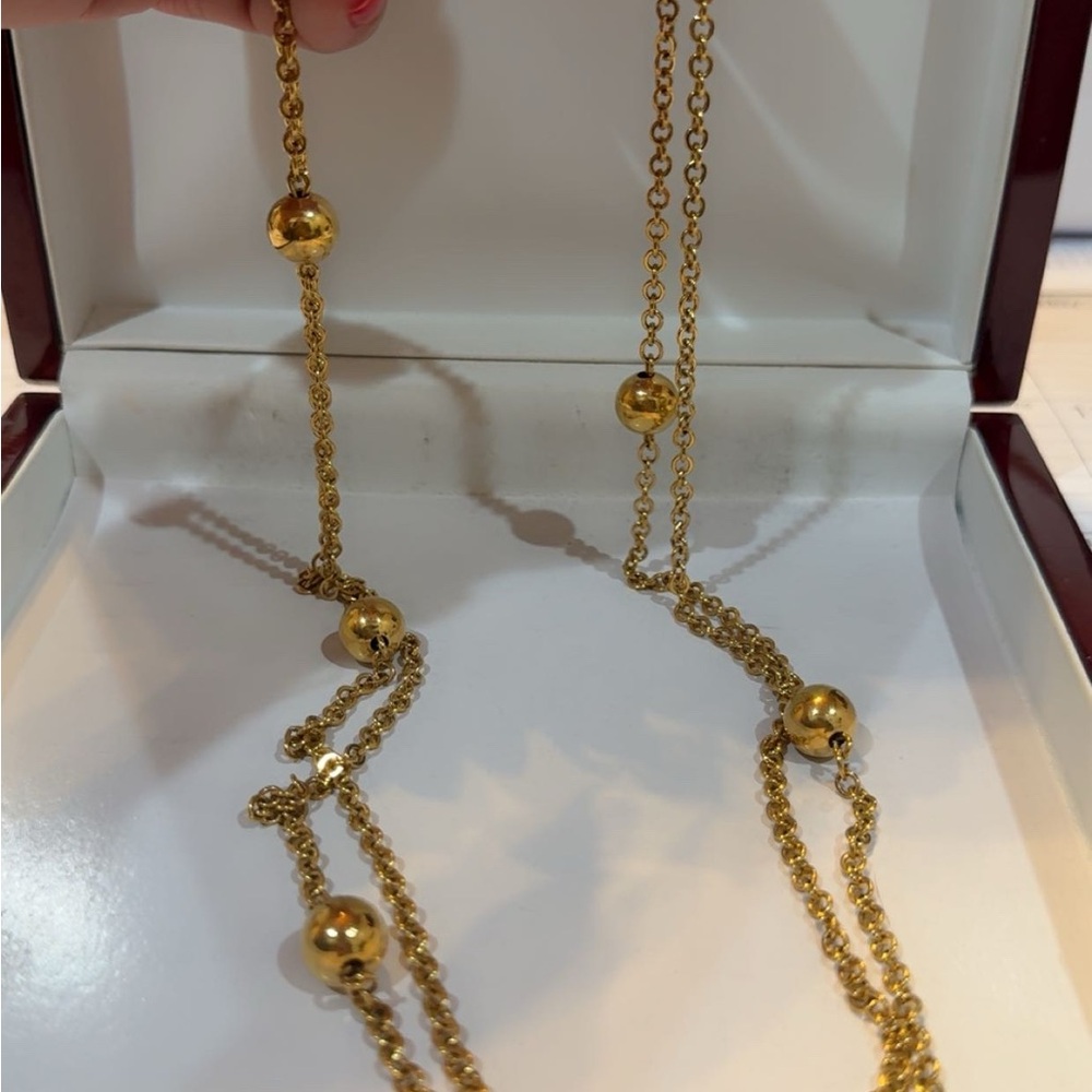 Monet Gold Beaded Necklace